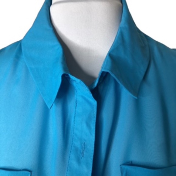 NWT Liberty Love Sleeveless Sheer Button Down Coverup/Tunic/Dress Size L - Picture 3 of 9